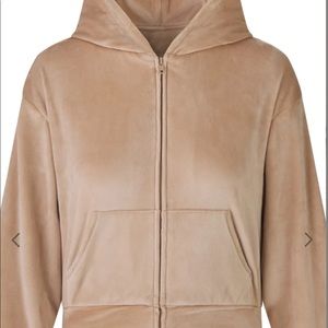 SKIMS Velour Track Jacket- Honey